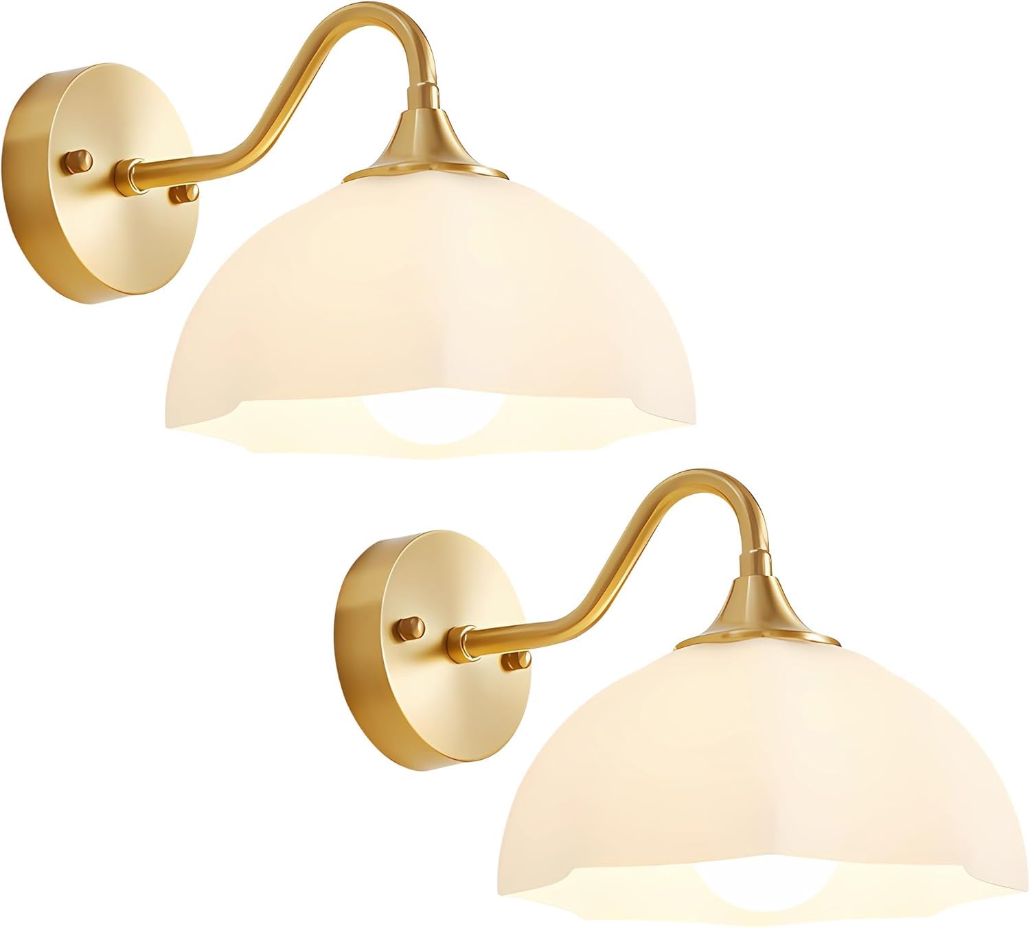 Magiroz Gold Wall Sconce Set of 2 Mid Century Modern Wall Mount